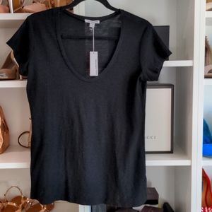 James Perse Black T-shirt Size 2